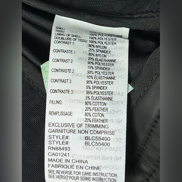 NWT! blanc noir Black Quilted Leather Jacket - Picture 9 of 15